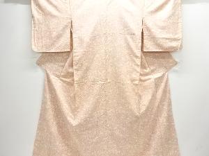 アンティーク　草花模様織り出し手織り紬着物